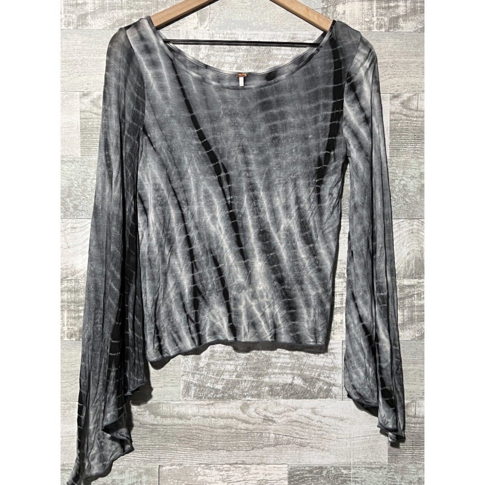 Free People Ashbury Tie Dye Bell Sleeves Shirt Top Ladies SMALL
